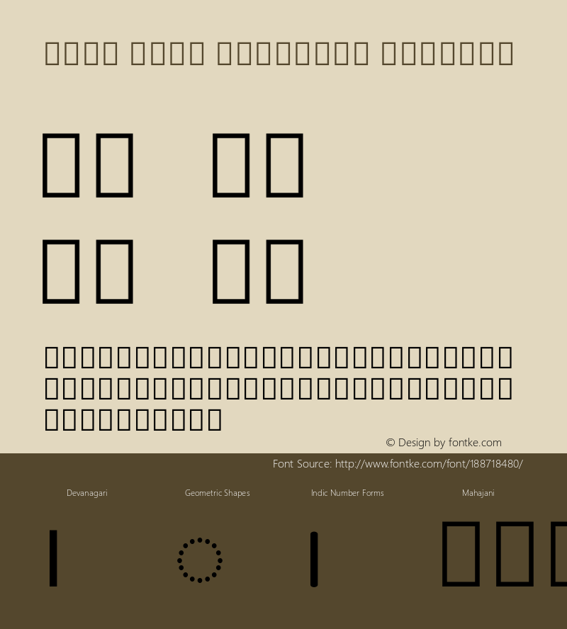 Noto Sans Mahajani Regular Version 2.000; ttfautohint (v1.8.3) -l 8 -r 50 -G 200 -x 14 -D latn -f none -a qsq -X 