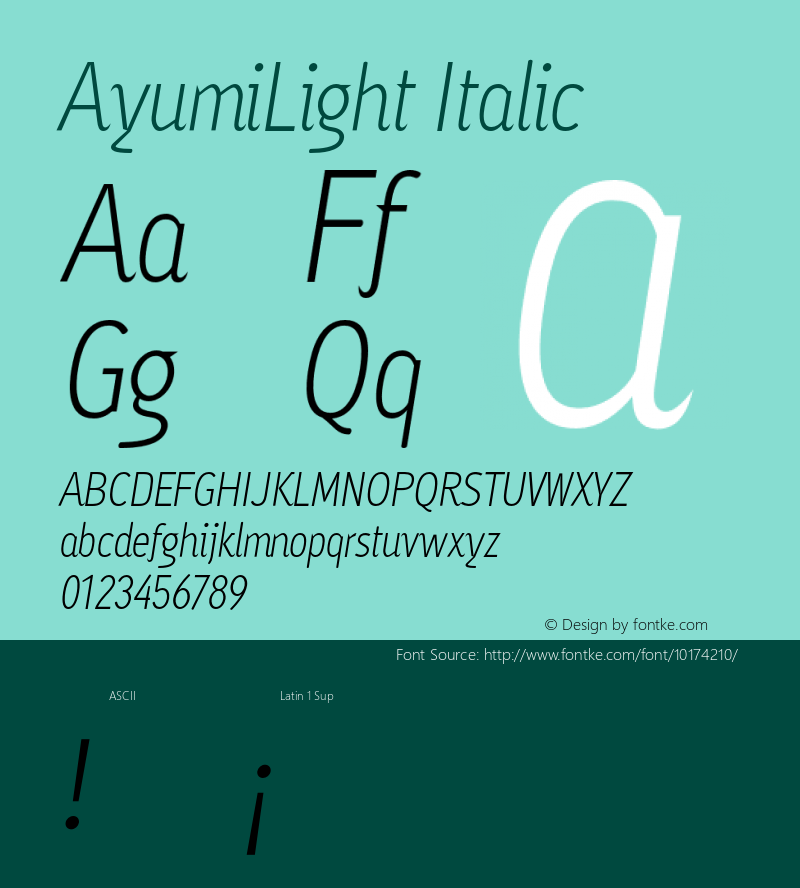 AyumiLight Italic 001.000图片样张
