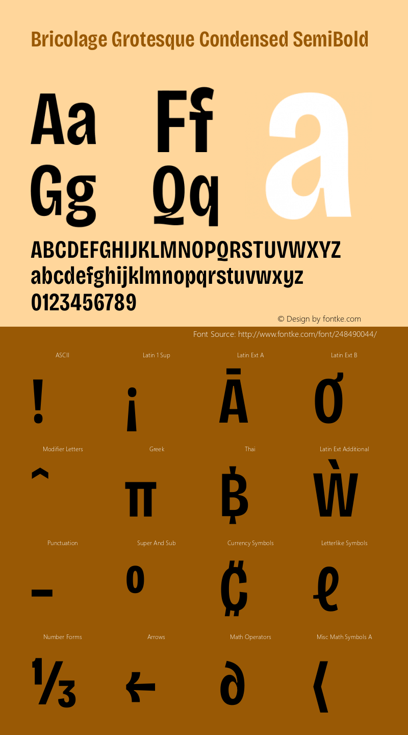 Bricolage Grotesque Condensed SemiBold Version 1.000;gftools[0.9.30]图片样张