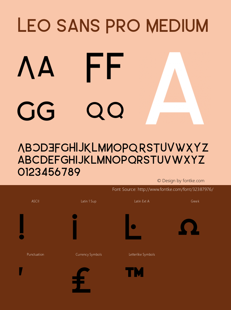 Leo Sans Pro Medium Version 1.002;Fontself Maker 3.1.1图片样张