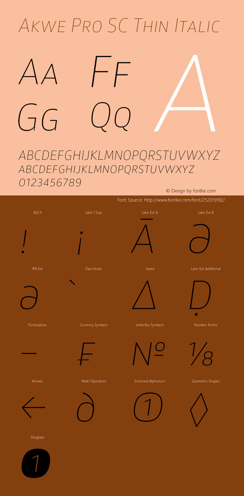 Akwe Pro SC Thin Italic Version 1.000;PS 001.000;hotconv 1.0.88;makeotf.lib2.5.64775图片样张