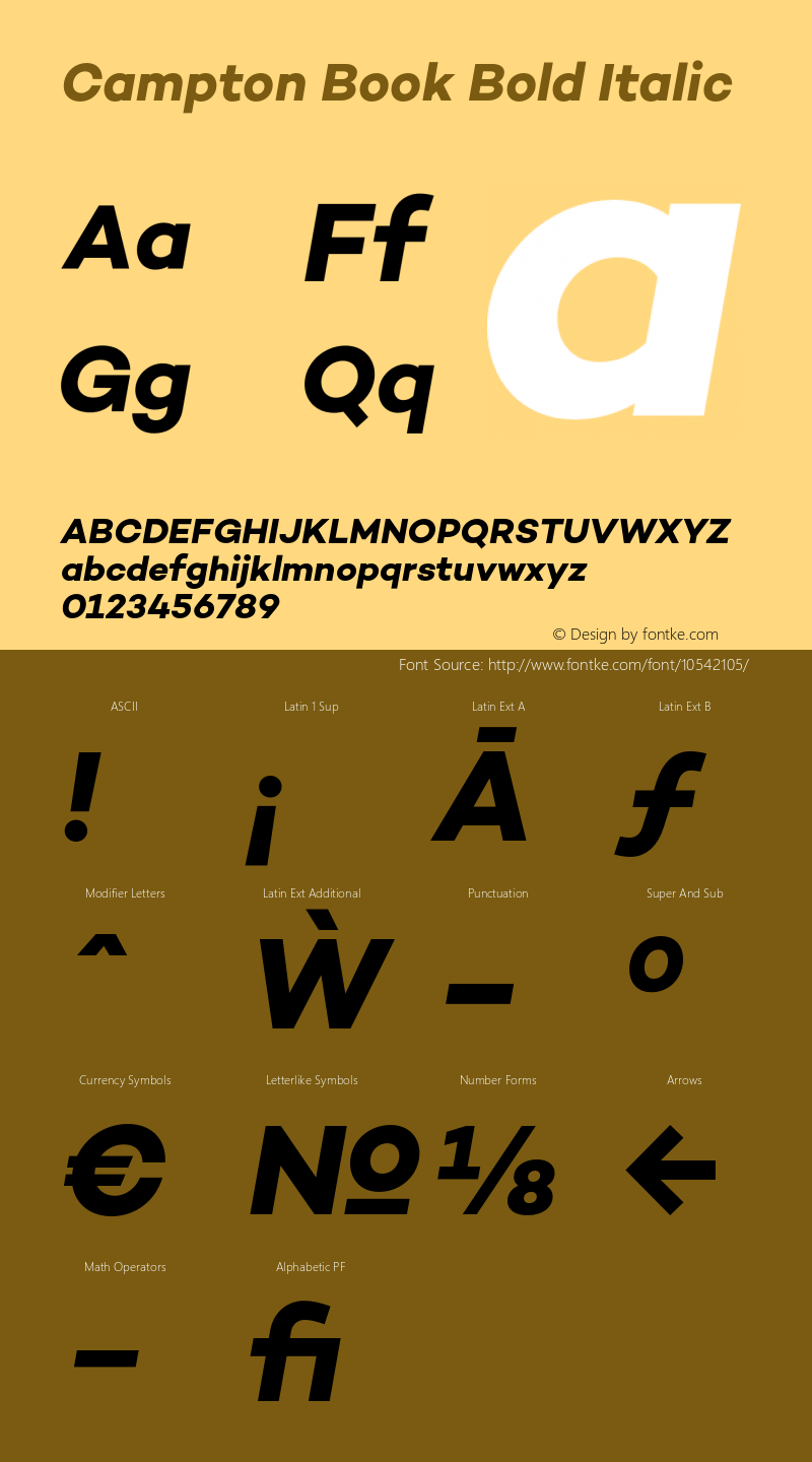 Campton Book Bold Italic Version 1.000;PS 001.000;hotconv 1.0.70;makeotf.lib2.5.58329图片样张