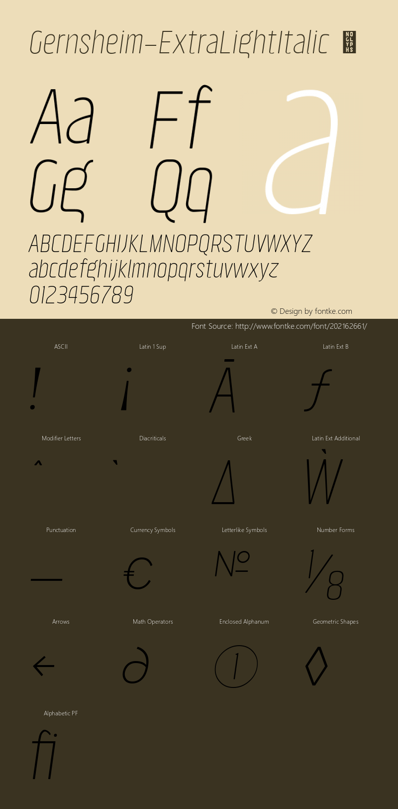 ☞Gernsheim ExtraLightItalic Version 1.000;hotconv 1.0.109;makeotfexe 2.5.65596;com.myfonts.easy.brenners-template.gernsheim.extra-light-italic.wfkit2.version.5HXF图片样张