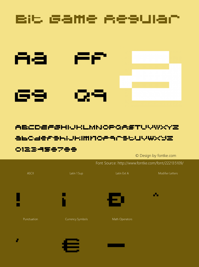 Bit Game Version 1.002;Fontself Maker 3.5.7图片样张