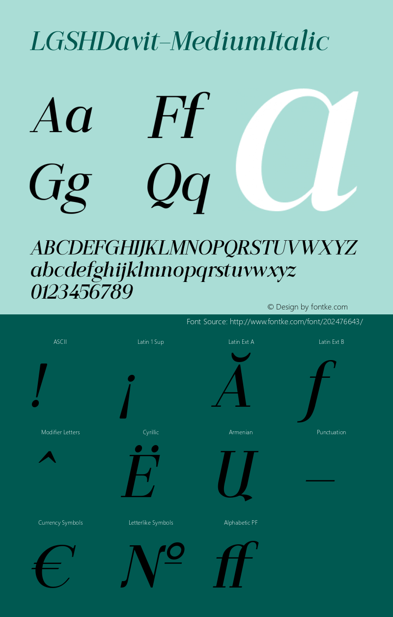 ☞LGSHDavit-MediumItalic Version 1.000;com.myfonts.easy.armtype.lgsh-davit.medium-italic.wfkit2.version.5Mn6图片样张