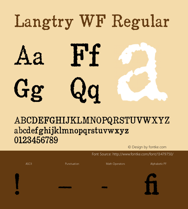 Langtry WF Regular Unknown图片样张