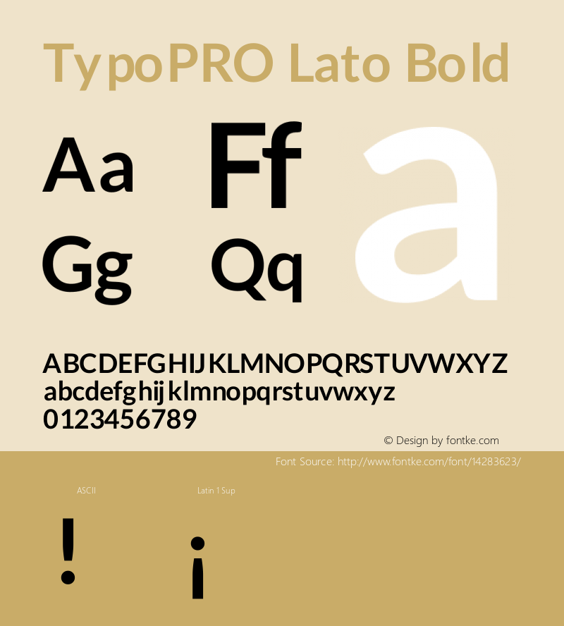 TypoPRO Lato Bold Version 1.105; Western+Polish opensource图片样张