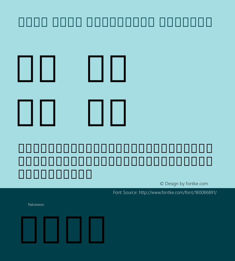 Noto Sans Nabataean Regular Version 2.000图片样张