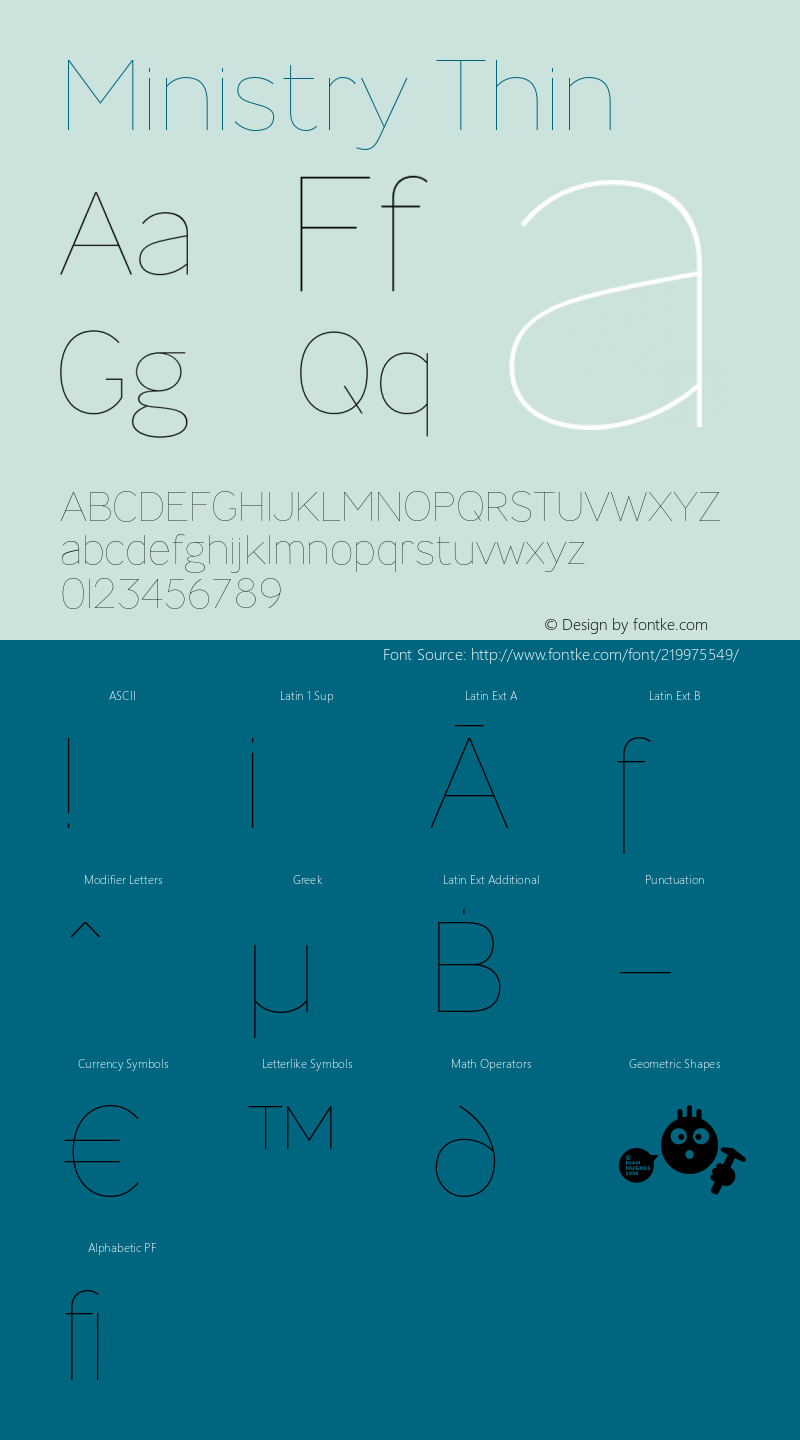 Ministry Thin Version 3.000;PS 003.000;hotconv 1.0.88;makeotf.lib2.5.64775图片样张