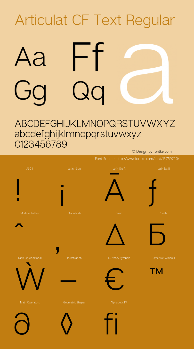 Articulat CF Text Regular Version 1.030图片样张