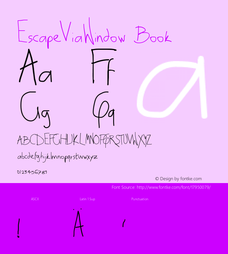 EscapeViaWindow Book Version Fontographer 4.7 8/1图片样张