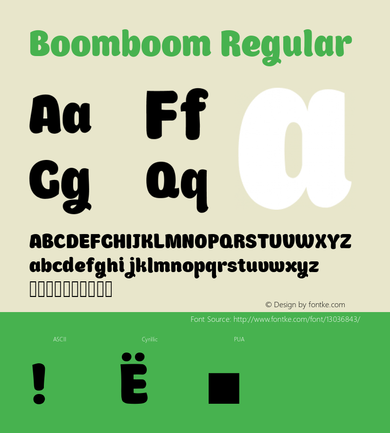 Boomboom Regular Version 1.000图片样张