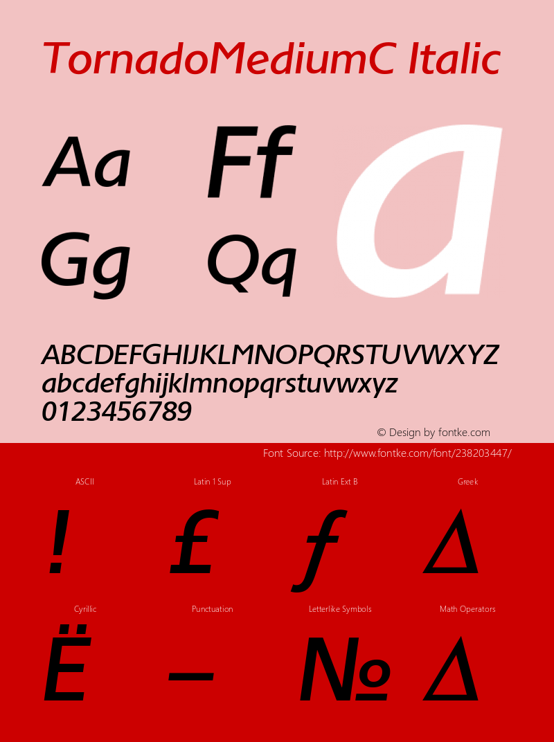 TornadoMediumC-Italic 001.000图片样张