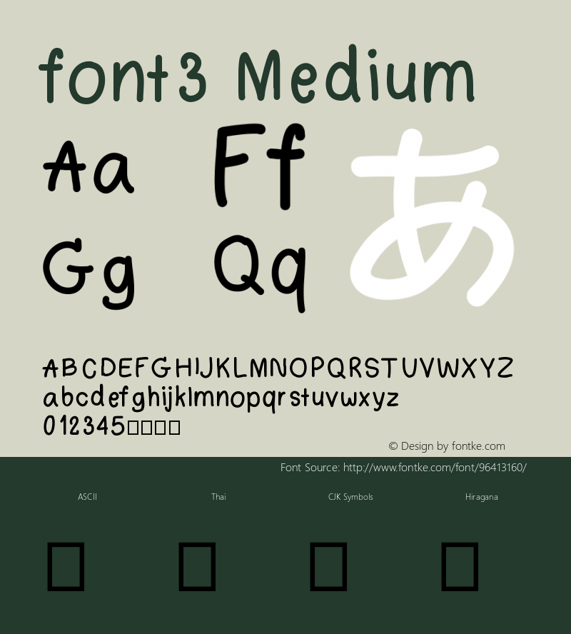 font3 Version 001.000图片样张