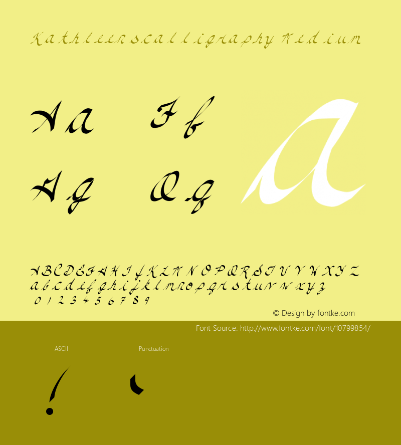 Kathleenscalligraphy Medium Version 001.000图片样张