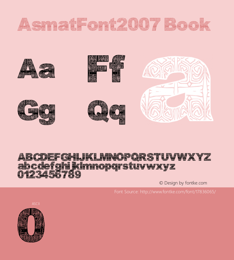 AsmatFont2007 Book Version 1.00 December 8, 200图片样张