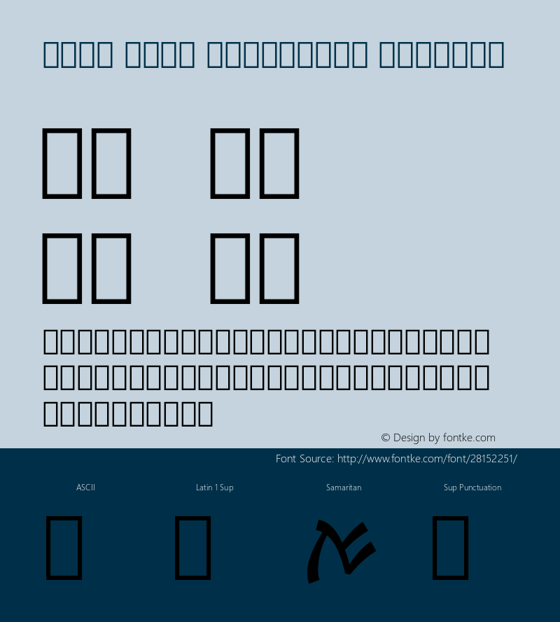 Noto Sans Samaritan Regular Version 2.000图片样张