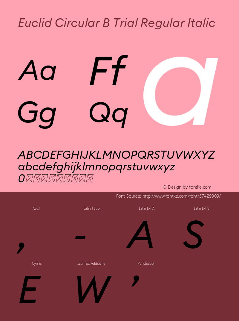 Euclid Circular B Trial Regular Italic Version 3.001图片样张