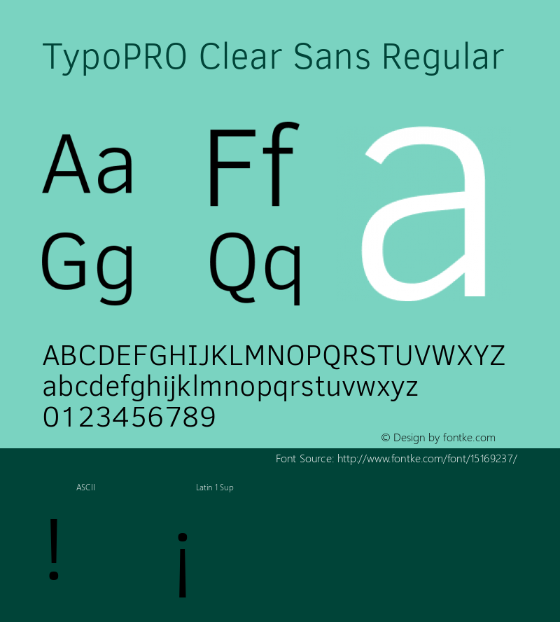 TypoPRO Clear Sans Regular Version 1.00图片样张