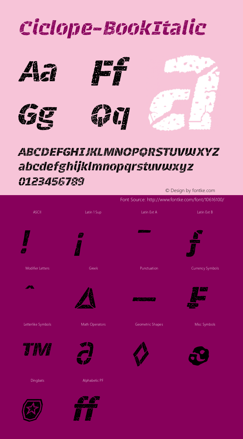 Ciclope-BookItalic ☞ Version 1.7;com.myfonts.andinistas.ciclope.book-italic.wfkit2.3Sr7图片样张