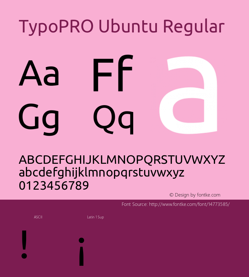 TypoPRO Ubuntu Regular Version 0.80图片样张