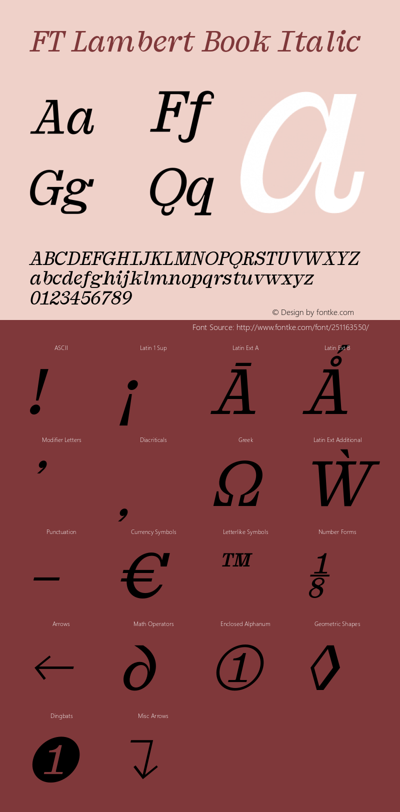 FT Lambert Book Italic Version 1.000;Glyphs 3.1.2 (3151)图片样张
