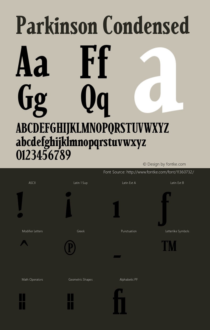 Parkinson Condensed Version 001.000图片样张