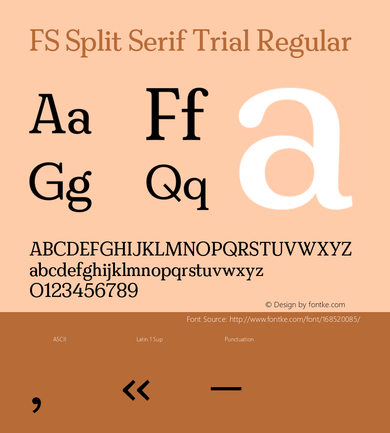 FS Split Serif Trial Regular Version 1.001;hotconv 1.0.109;makeotfexe 2.5.65596图片样张