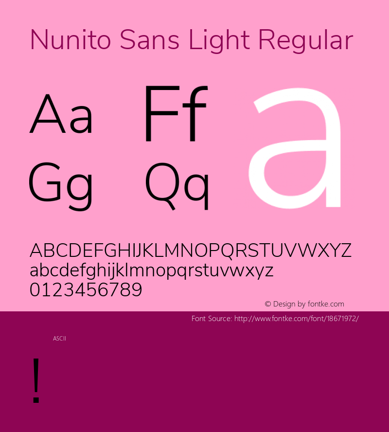 Nunito Sans Light Regular Version 2.000; ttfautohint (v1.4.1)图片样张