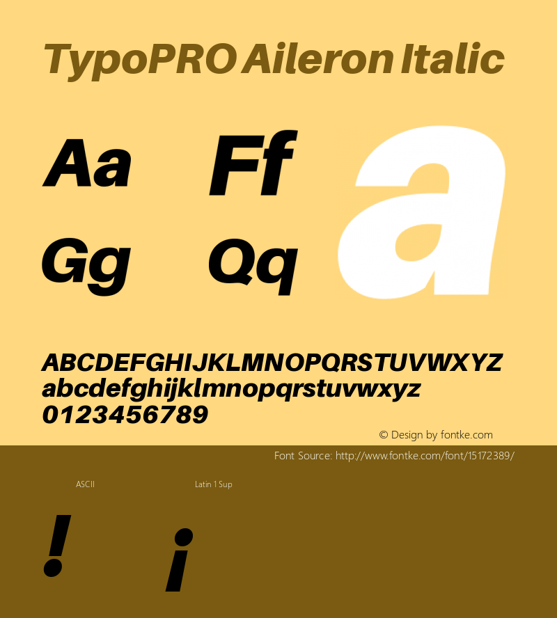 TypoPRO Aileron Italic Version 1.000;PS 001.000;hotconv 1.0.70;makeotf.lib2.5.58329图片样张