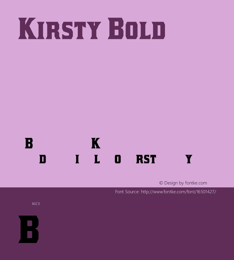 Kirsty Bold Version 2.000 2004图片样张