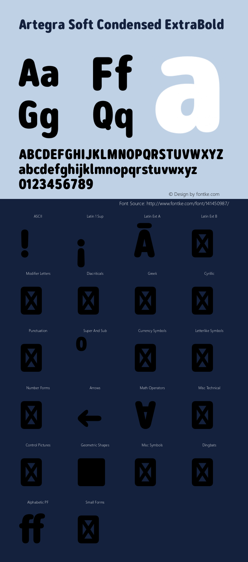 ArtegraSoftCn-ExtraBold Version 1.000 | wf-rip DC20200705图片样张