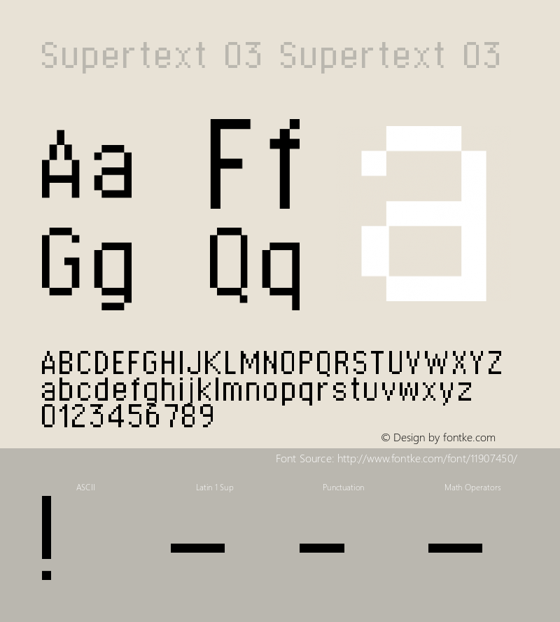 Supertext 03 Supertext 03 Macromedia Fontographer 4.1.5 01.04.2003图片样张