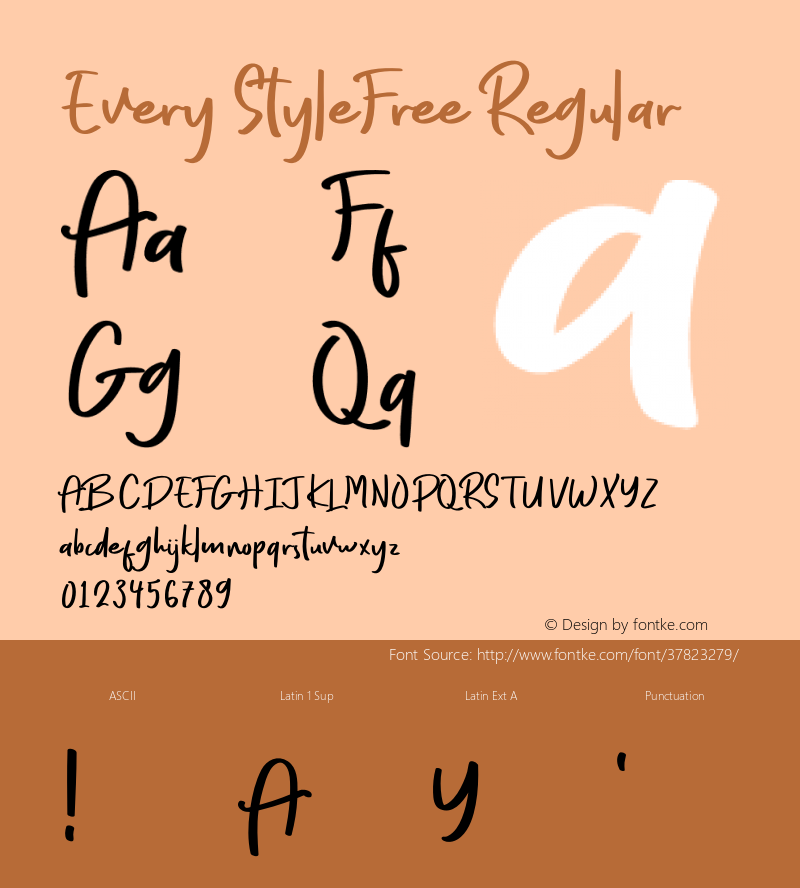 Every StyleFree Version 1.002;Fontself Maker 3.3.0图片样张