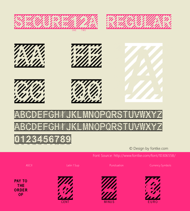 Secure12a Regular Macromedia Fontographer 4.1 3/21/2005图片样张