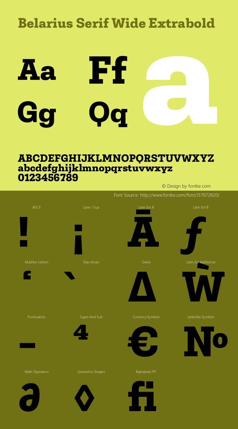 Belarius Serif Wide Eb Version 1.001图片样张