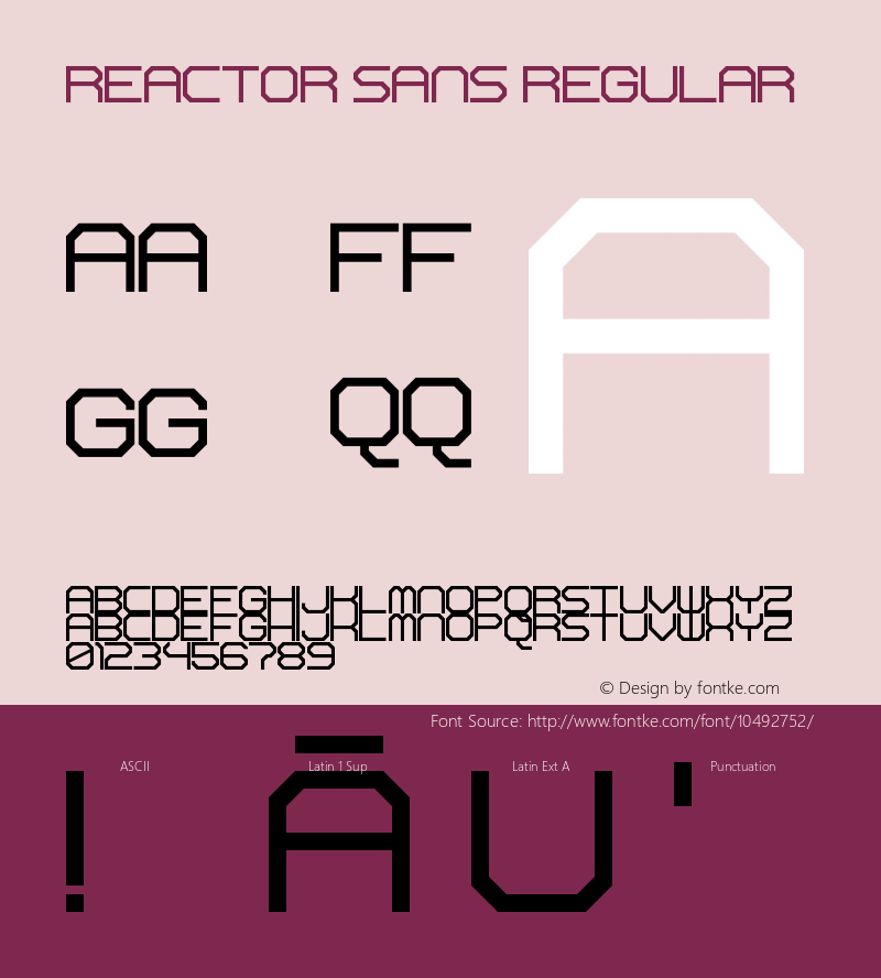 Reactor Sans Regular Version 1.0图片样张