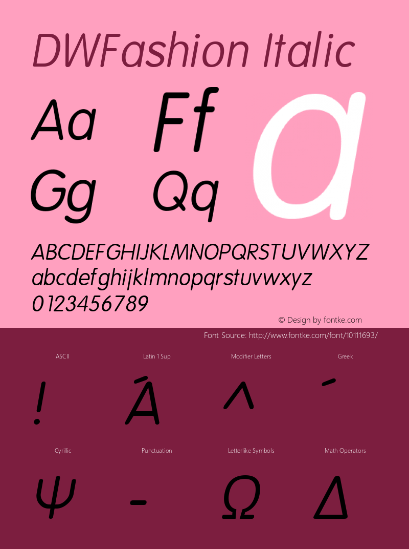 DWFashion Italic 10/24/2002图片样张