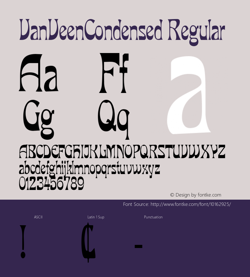 VanVeenCondensed Regular Rev. 003.000图片样张