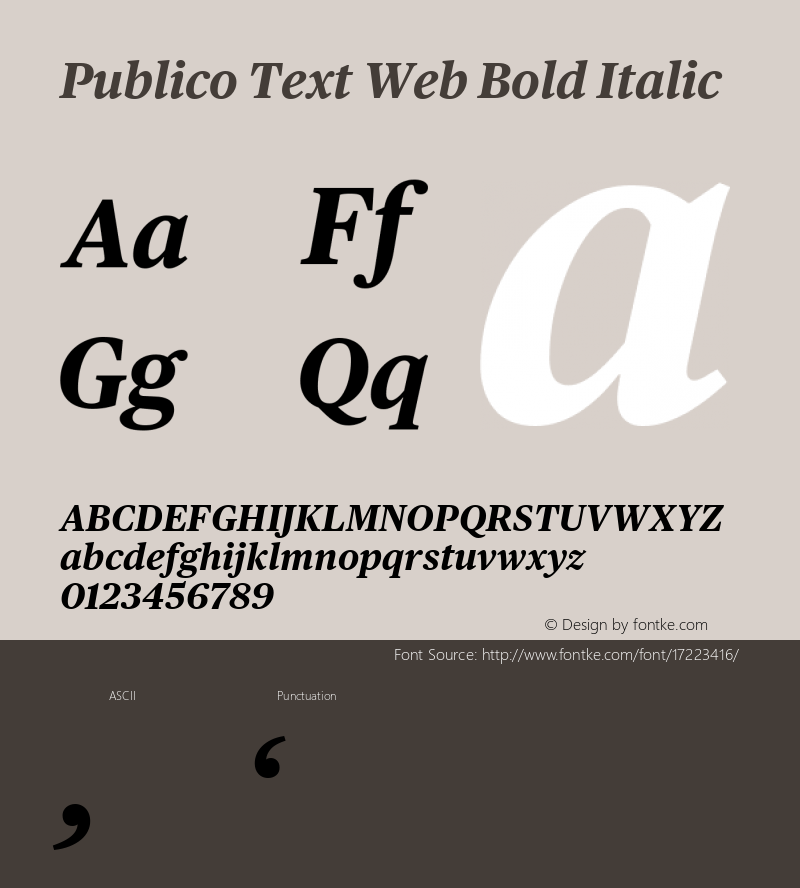 Publico Text Web Bold Italic Version 002.000 2010图片样张