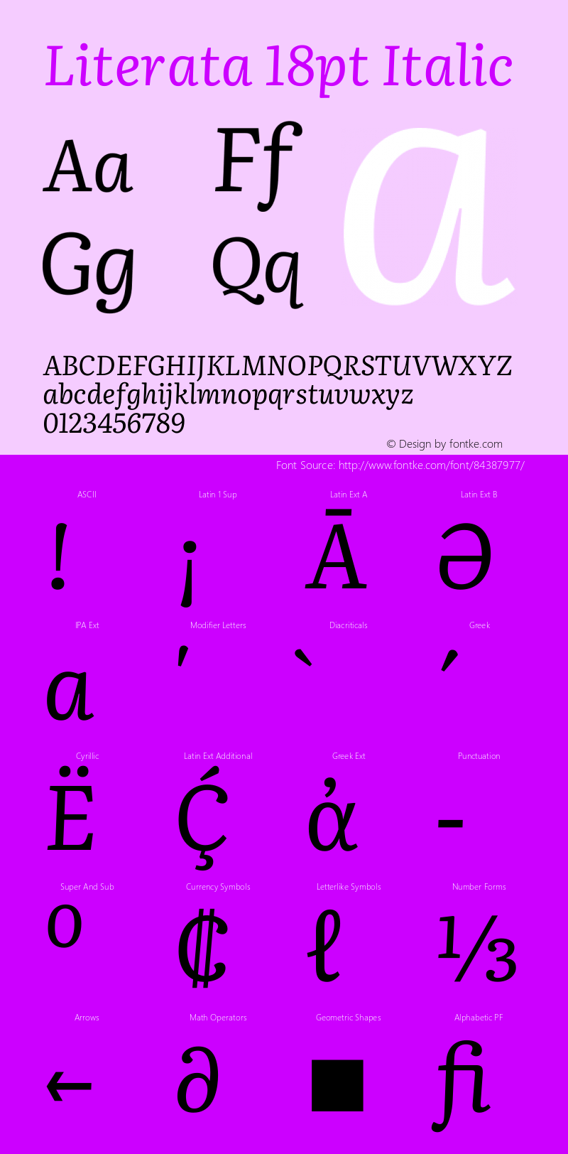 Literata 18pt Italic Version 3.002图片样张