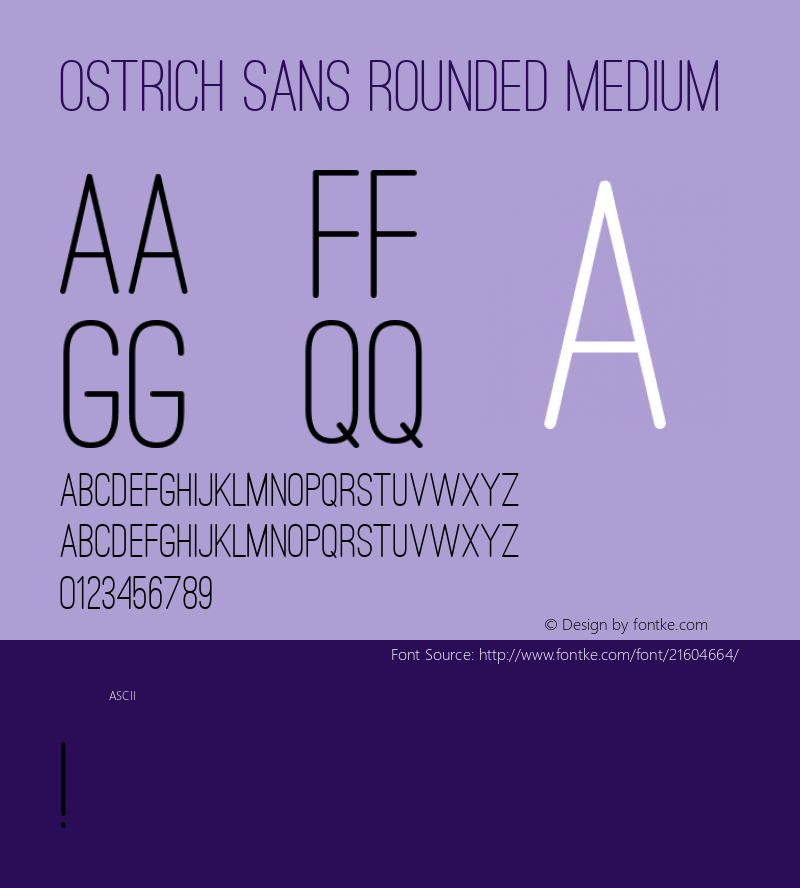 Ostrich Sans Rounded Medium 图片样张