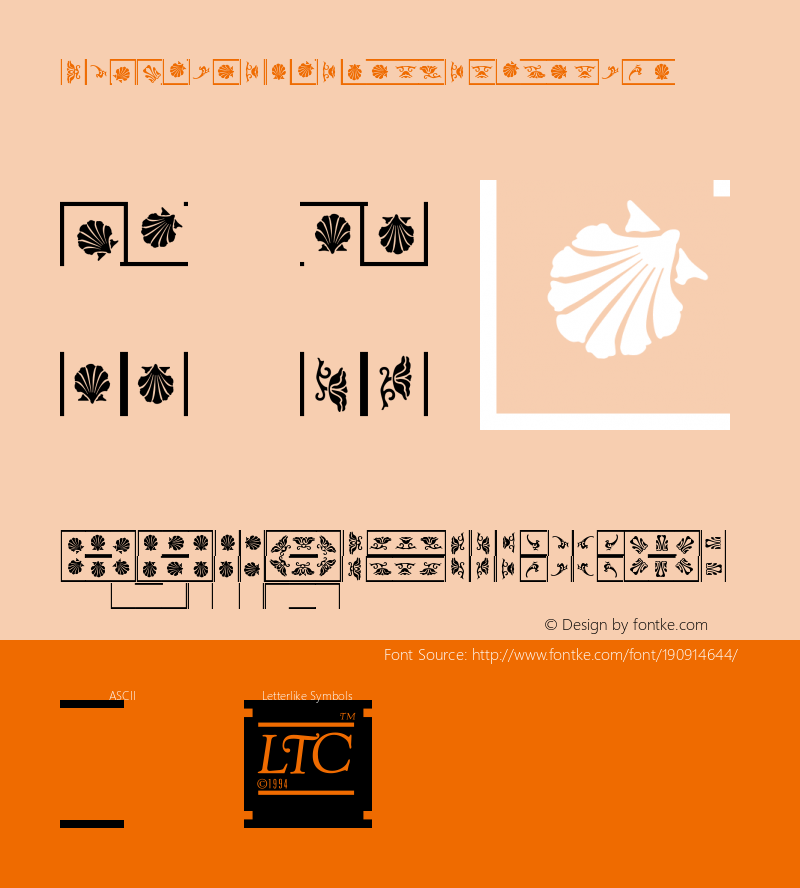 ☞LTCWaterGardenOrnamentsB Version 3.000 2013; ttfautohint (v1.5);com.myfonts.easy.lanston.ltc-water-garden-ornaments.b.wfkit2.version.46Kk图片样张