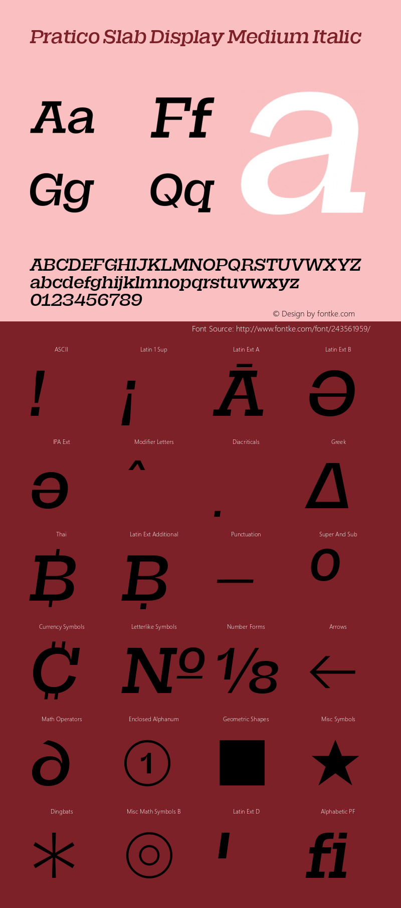 Pratico Slab Display Medium Italic Version 1.002;Glyphs 3.1.1 (3148)图片样张