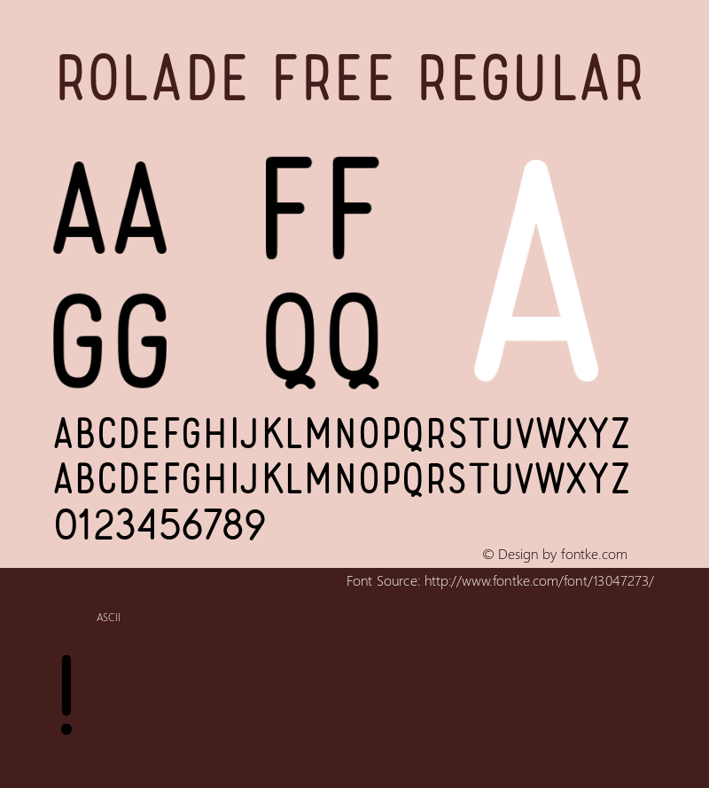 Rolade Free Regular Version 1.000图片样张
