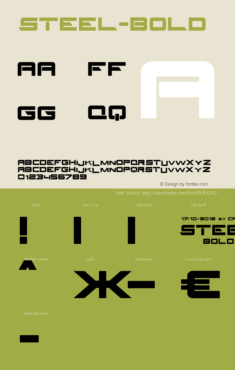 Steel-Bold ☞ Version 1.000;com.myfonts.easy.cerri-antonio.steel.bold.wfkit2.version.3Tq1图片样张