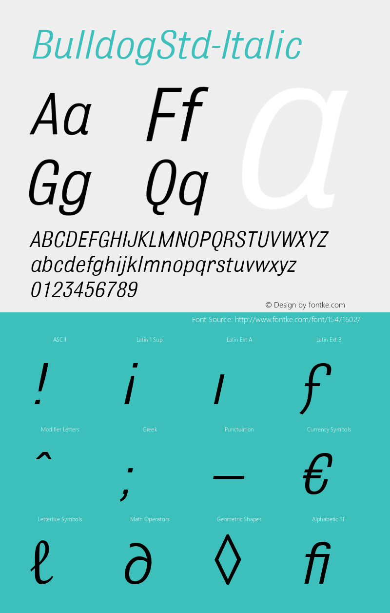 BulldogStd-Italic ☞ Version 1.005 2007;com.myfonts.easy.clubtype.bulldog-std.std-italic.wfkit2.version.33Ys图片样张