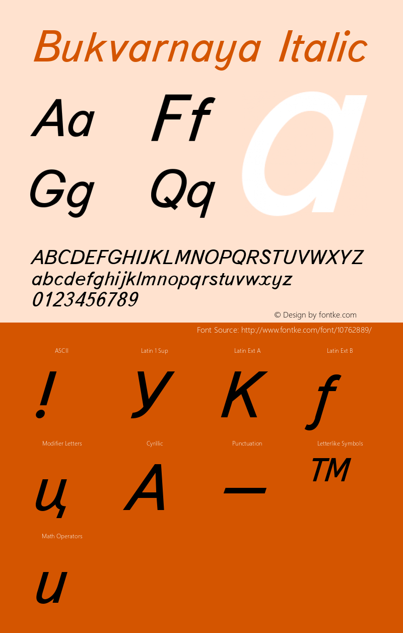 Bukvarnaya Italic 001.001图片样张