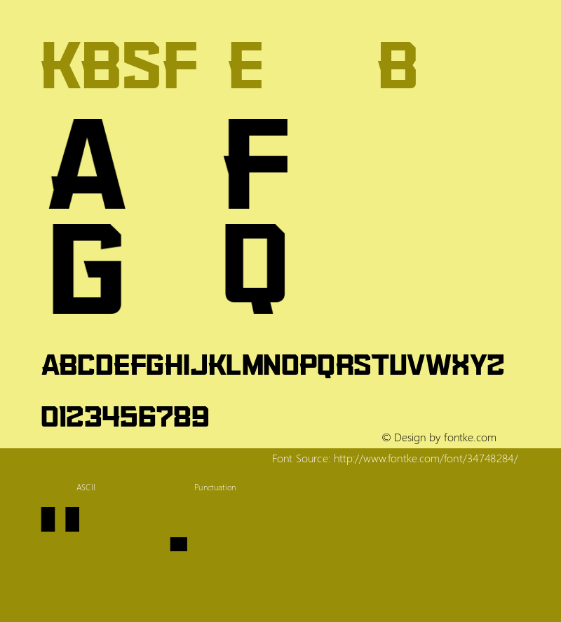 KBSF Edge Bold Version 1.00 2014图片样张