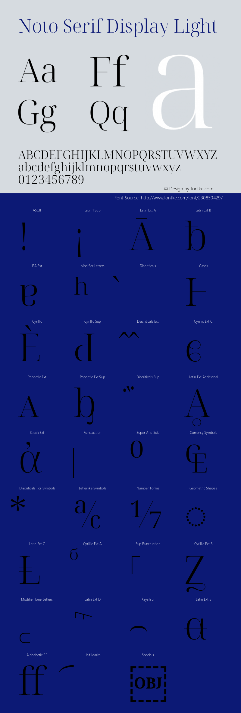 Noto Serif Display Light Version 2.007图片样张